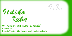 ildiko kuba business card